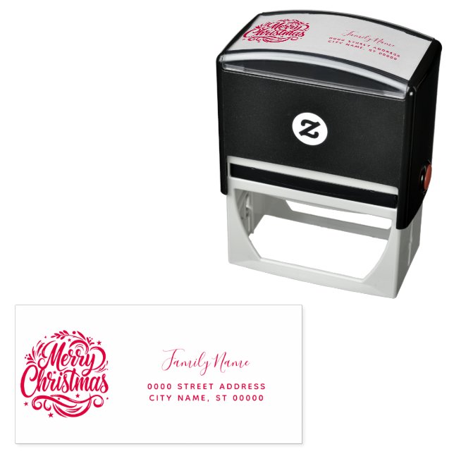 Sello Automático Christmas Return Address Self-inking Stamp (In Situ)