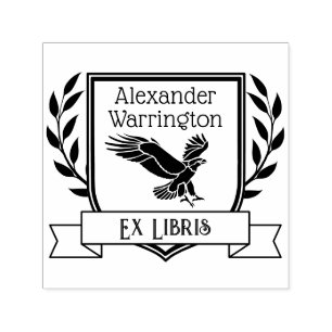Sello Automático Cinta de la Cresta del Águila Ex Libris Nombre del