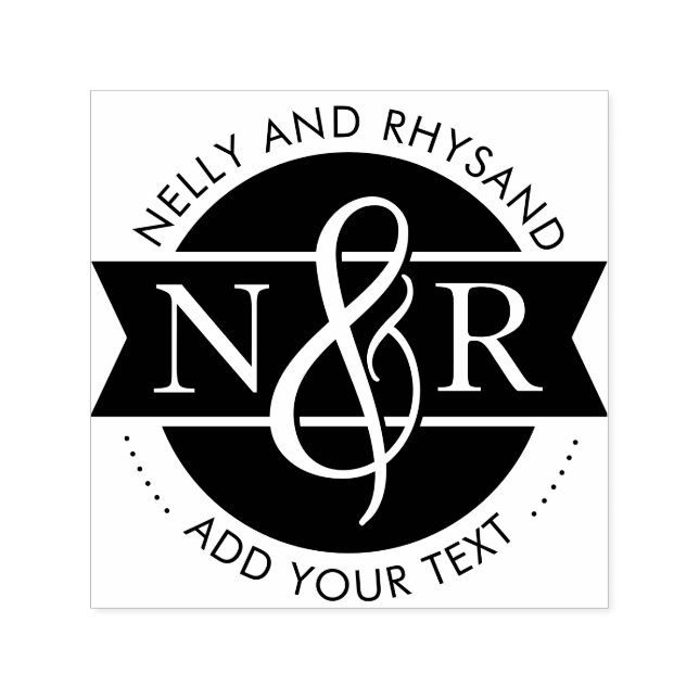 Sello Automático Circular Asociar Iniciales y Empresas Ampersand (Diseño)