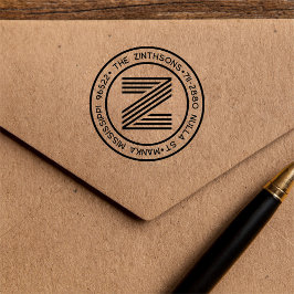 Sello Automático Circular de la dirección de devolución de nombre d