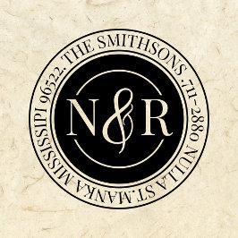 Sello Automático Circular de la dirección de devolución del nombre 