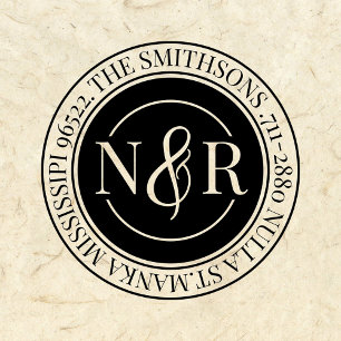 Sello Automático Circular de la dirección de devolución del nombre 