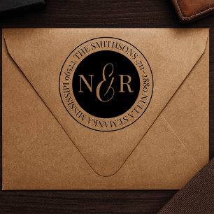 Sello Automático Circular de la dirección de devolución del nombre 