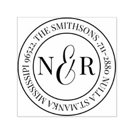 Sello Automático Circular de la dirección de devolución del nombre