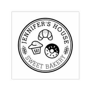 Sello Automático Circular de logotipo personalizado de panadería ca
