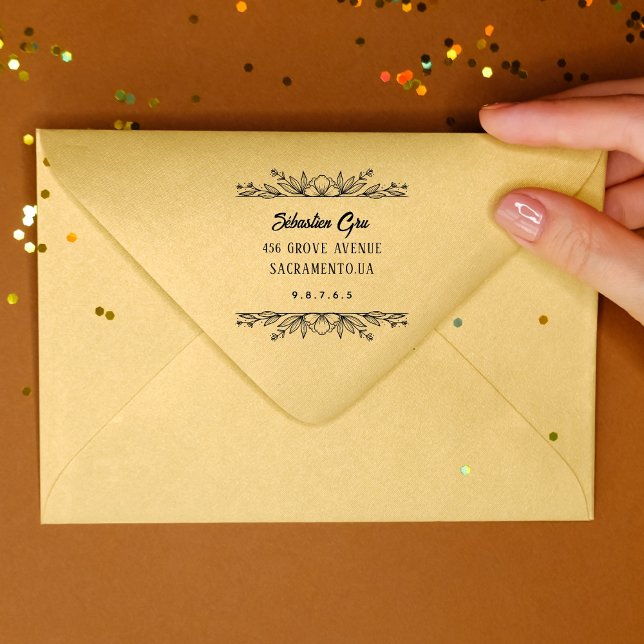 Sello Automático Círculo de follaje de laurel ruso cutáneo (Subido por el creador)