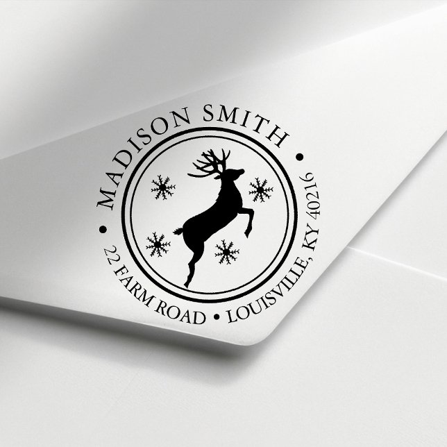 Sello Automático Círculo de Navidad de Copo de Nieve Reno Dirección (Subido por el creador)