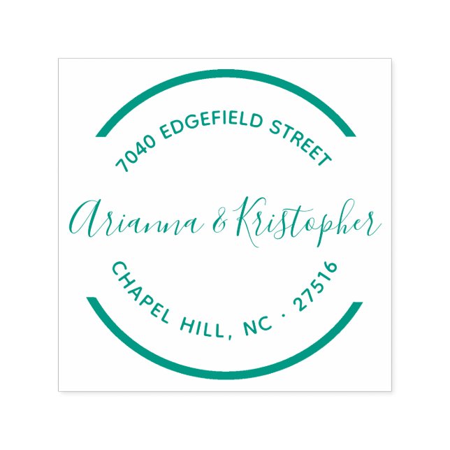 Sello Automático Círculo simple limpio y claro Sr. y Sra. (Diseño)