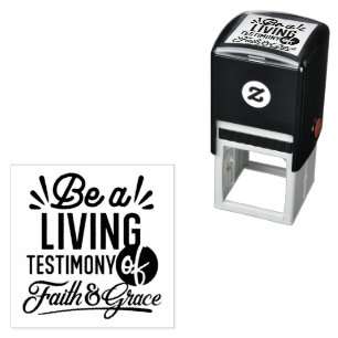 Sello Automático Cita de la Biblia Testimonio Vivo Motivación Crist