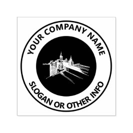 Sello Automático Ciudad con logotipo comercial de personalizado