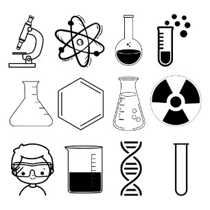 Sello Automático Clase de Química de Ciencia Escolar