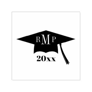Sello Automático Clase del casquillo de la graduación del monogram