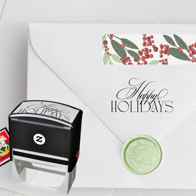 Sello Automático Clásica Elegancia Negra Feliz Festividad (Subido por el creador)