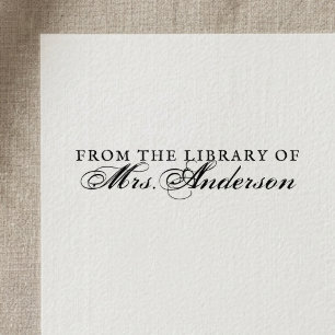 Sello Automático Clásico Antiguo de la Biblioteca de Exlibris