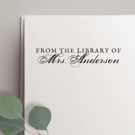 Sello Automático Clásico de la época de la biblioteca de la placa