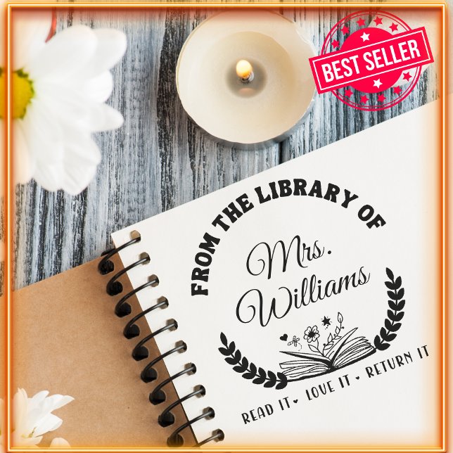 Sello Automático Clásico Elegante De La Biblioteca De Nombre Person (Subido por el creador)