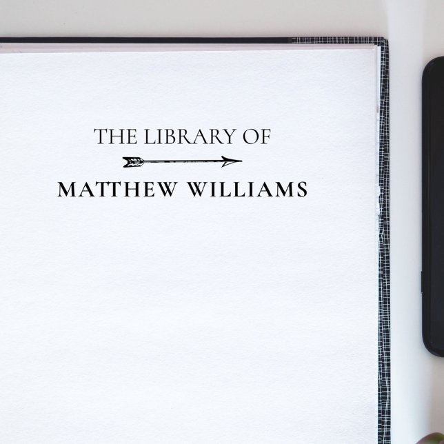 Sello Automático Clásico Elegante La Biblioteca De Nombre Personali (Subido por el creador)