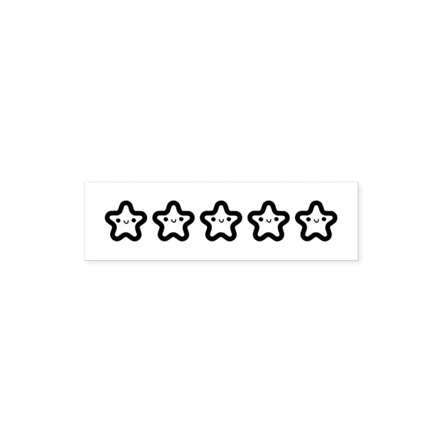 Sello Automático Clasificación de estrellas sonrientes de 5 estrell (Diseño)