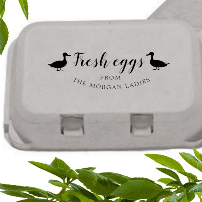 Sello Automático Classic Farmhouse duck Egg Carton Stamp (Subido por el creador)