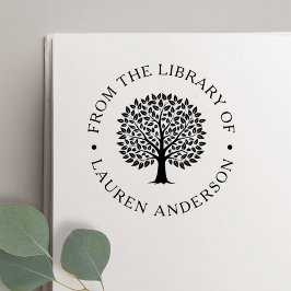 Sello Automático Classic Oak Tree from the Library of Bookplate