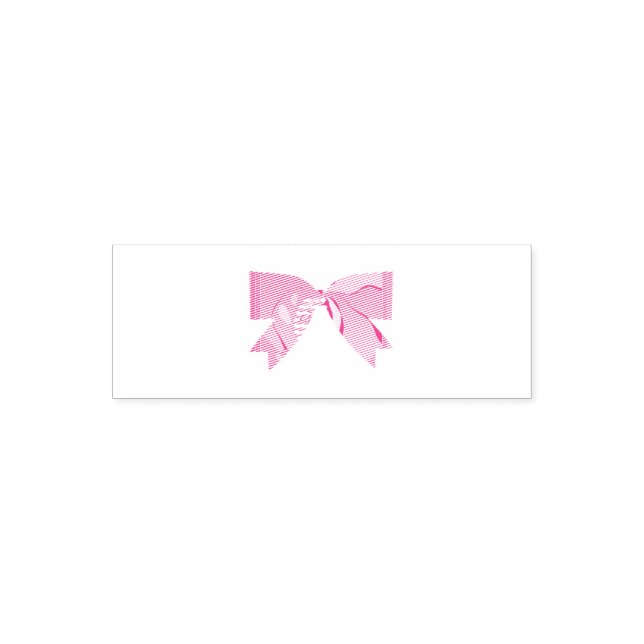 Sello Automático Classic Pink Bow Design (Diseño)