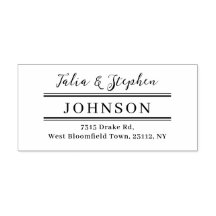 Classy Couple Elegant Monogram Return Address