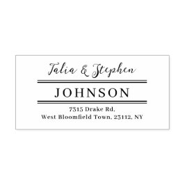 Sello Automático Classy Couple Elegant Monogram Return Address