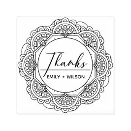 SELLO AUTOMÁTICO CLASSY ORNATE MANDALA PERSONALIZADO SCRIPT GRACIAS