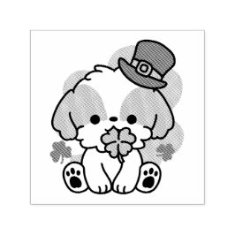 Sello Automático Clover Pup Love - Diseño de perros del Día de San