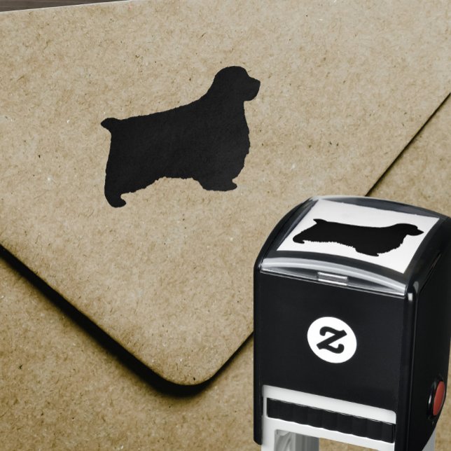 Sello Automático Clumber Spaniel Perro Raza Silhouette (Subido por el creador)