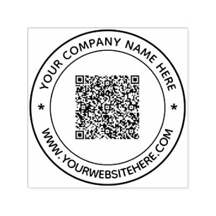 Sello Automático Código QR y texto Personalizado profesional person