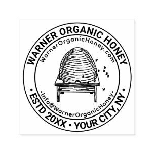 Sello Automático Colmena de Abejas Melíferas Nombre Comercial Ubica