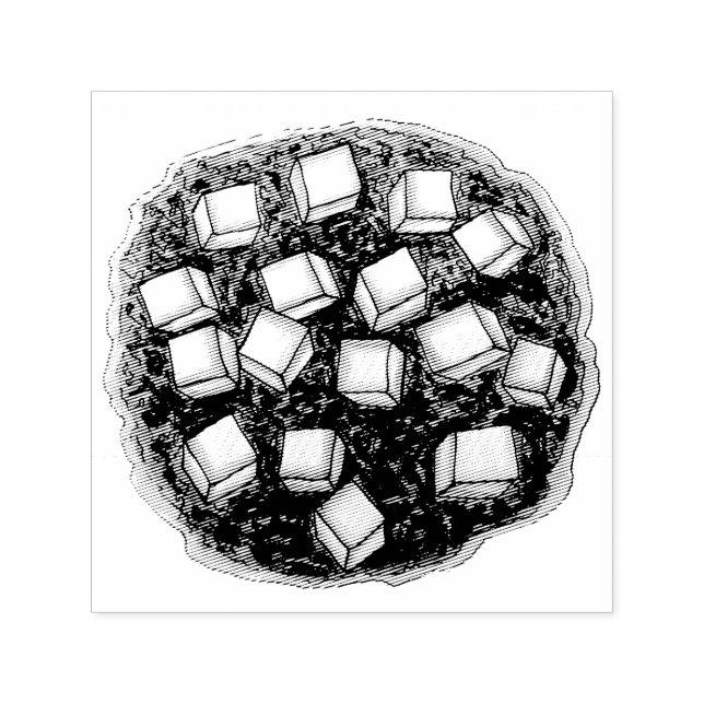 Sello Automático Comida India Saag Paneer Queso espinaca (Diseño)