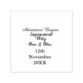 Sello Automático comienza la aventura nombre de la fiesta de compro