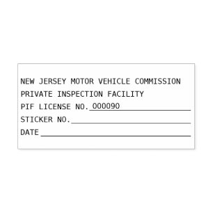 Sello Automático Comisión de Vehículos Motorizados de Nueva Jersey