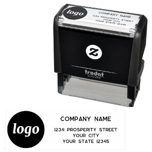Sello Automático Compañía de Logo Simple Dirección de Devolución