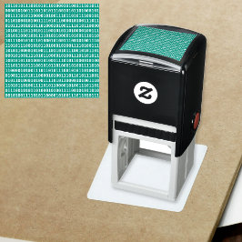 Sello Automático Computadora 1s y 0s - Bloque de datos de código bi