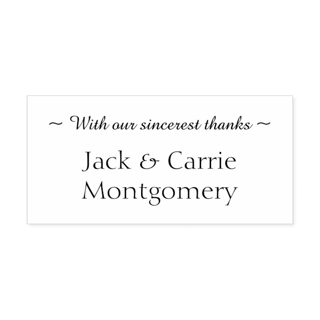 Sello Automático Con las más sinceras gracias personalizadas (Diseño)