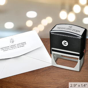 Sello Automático con Logotipo de Balanza de Justic