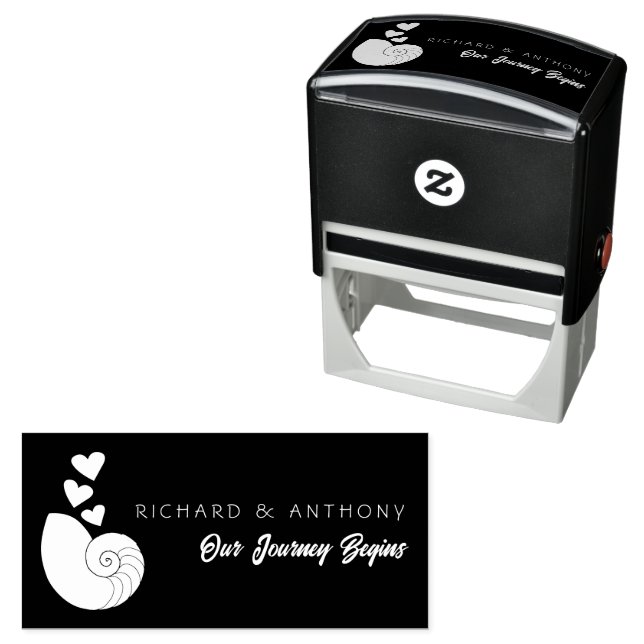 Sello Automático Conchas marinas y corazones (In Situ)