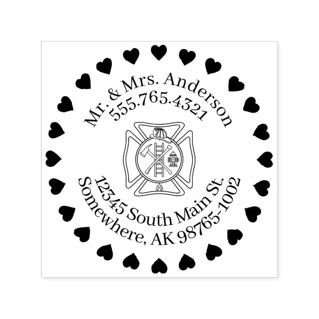 Sello Automático Contacto de dirección de emergencia (Diseño)