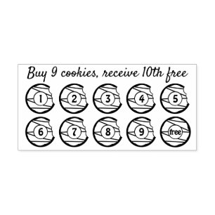 Sello Automático Cookies Donuts Pastries Punch Lealtad de panadería