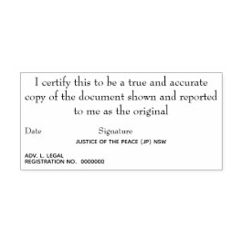 Sello Automático Copia auténtica certificada de la Justicia de Paz 