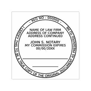 Sello Automático Copia auténtica certificada notarial de derecho pú
