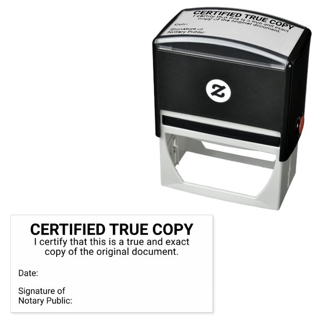 Sello Automático Copia Verdadera Certificada Firma Notario Público  (In Situ)