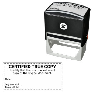 Sello Automático Copia Verdadera Certificada Firma Notario Público