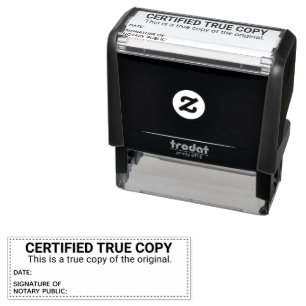 Sello Automático Copia Verdadera Certificada Firma Notario Público