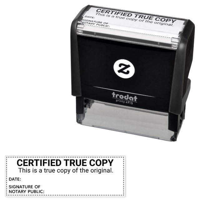 Sello Automático Copia Verdadera Certificada Firma Notario Público  (In Situ)
