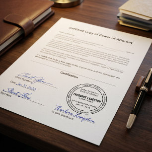 Sello Automático Copia verdadera certificada ley de notario público