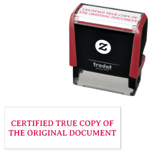 Sello Automático Copia Verdadera Certificada Oficina Rectangular